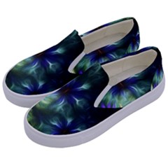 Fractalflowers Kids  Canvas Slip Ons by Sparkle