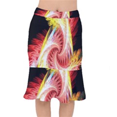 Fractalflowers Short Mermaid Skirt by Sparkle