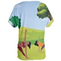 Mother And Daughter Yoga Art Celebrating Motherhood And Bond Between Mom And Daughter. Women s Oversized Tee View2