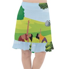 Large Fishtail Chiffon Skirt by SymmekaDesign