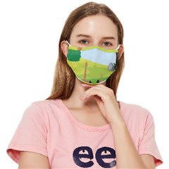 Mother And Daughter Yoga Art Celebrating Motherhood And Bond Between Mom And Daughter  Fitted Cloth Face Mask (adult) by SymmekaDesign