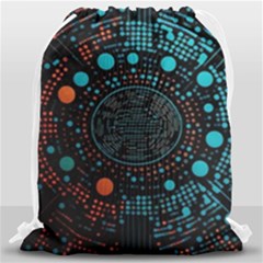 Big Data Abstract Abstract Background Drawstring Bag (large) by Pakemis