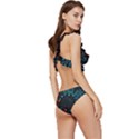 Big Data Abstract Abstract Background Low Cut Ruffle Edge Bikini Set View3