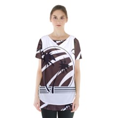 Palm Tree Design-01 (1) Skirt Hem Sports Top by thenyshirt
