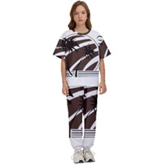 Palm Tree Design-01 (1) Kids  Tee And Pants Sports Set by thenyshirt