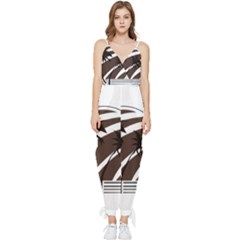 Palm Tree Design-01 (1) Sleeveless Tie Ankle Chiffon Jumpsuit by thenyshirt