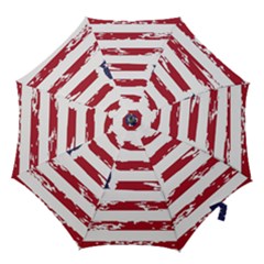 America Unite Stated Red Background Us Flags Hook Handle Umbrellas (medium) by Jancukart