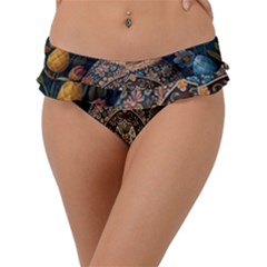 Easter Bunny Rabbit Flowers Easter Happy Easter Frill Bikini Bottoms by Jancukart