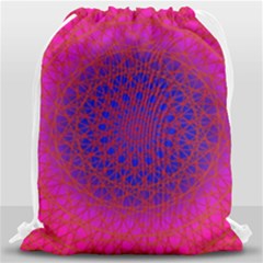 Geometric Pattern Line Art Kaleidoscope Symmetry Drawstring Bag (large) by Jancukart