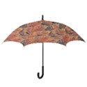 Leaves Pattern Abstract Circles Dots Ornament Hook Handle Umbrellas (Medium) View3