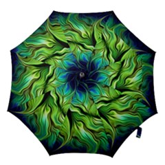 Fractal Art Pattern Abstract Fantasy Digital Hook Handle Umbrellas (medium) by Jancukart