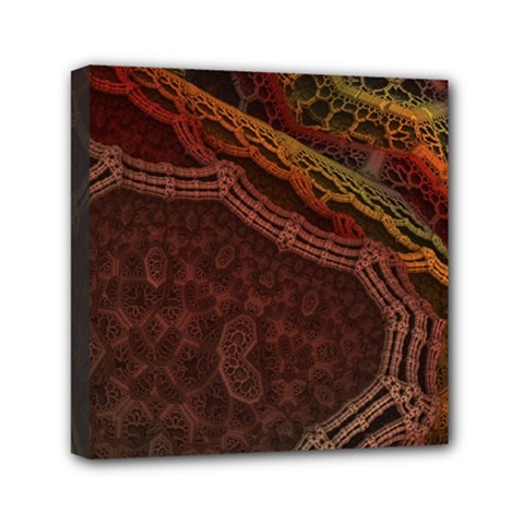 Fractal Pattern Geometric Pattern Mini Canvas 6  X 6  (stretched) by danenraven