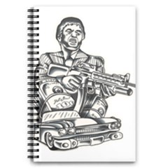 Scarface Movie Traditional Tattoo 5 5  X 8 5  Notebook by tradlinestyle