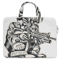 Scarface Movie Traditional Tattoo Macbook Pro 16  Double Pocket Laptop Bag  by tradlinestyle