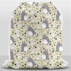Pattern My Neighbor Totoro Drawstring Bag (large) by danenraven