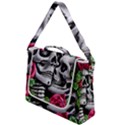 Black Skulls Red Roses Box Up Messenger Bag View1