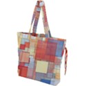 Art Abstract Rectangle Square Drawstring Tote Bag View1