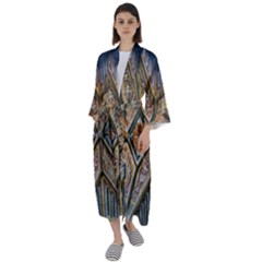 Church Ceiling Mural Architecture Maxi Satin Kimono by Ravend