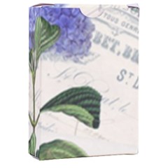 Blue Hydrangea Flower Painting Vintage Shabby Chic Dragonflies Playing Cards Single Design (rectangle) With Custom Box by danenraven