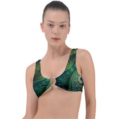 Abstract Pattern Design Art Fabric Decoration Ring Detail Bikini Top by danenraven