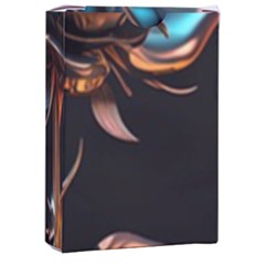 Gold Flower Rose Metal Rose Playing Cards Single Design (rectangle) With Custom Box by Ravend