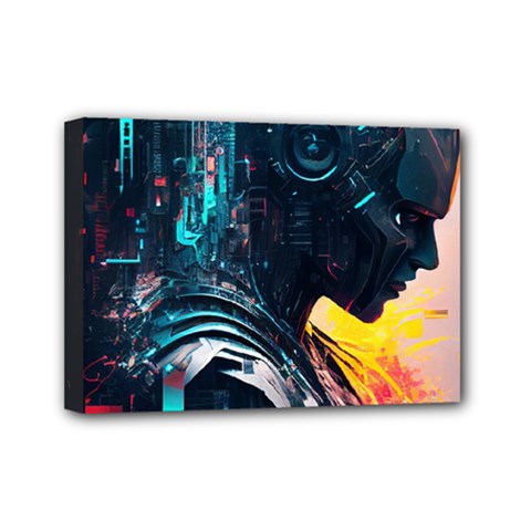 Who Sample Robot Prettyblood Mini Canvas 7  X 5  (stretched) by Ravend