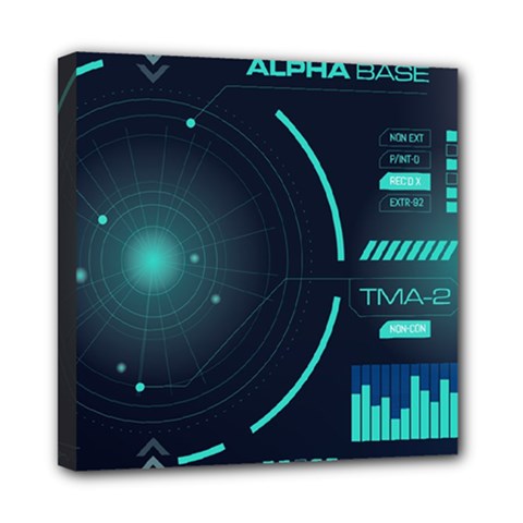 Sci Fi Computer Screen Mini Canvas 8  X 8  (stretched) by Uceng