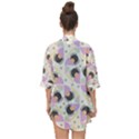 Pattern Pastel Drawing Art Open Front Chiffon Kimono View2