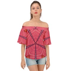 Art Pattern Design Wallpaper Off Shoulder Short Sleeve Top by Uceng