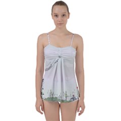 Abstract Babydoll Tankini Set by artworkshop