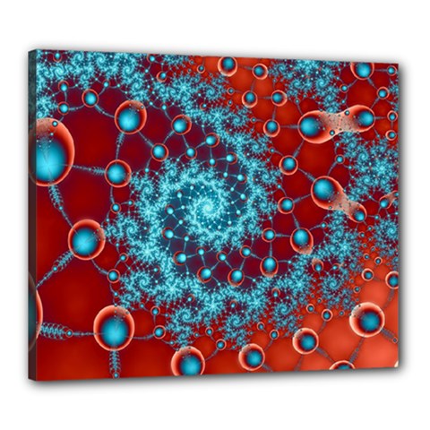 Fractal Pattern Background Canvas 24  X 20  (stretched) by Uceng