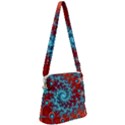 Fractal Pattern Background Zipper Messenger Bag View1