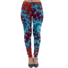 Fractal Pattern Background Lightweight Velour Leggings by Uceng