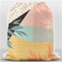 Leaves Pattern Design Colorful Drawstring Bag (Large) View2