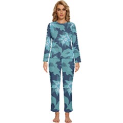 Graphic Design Wallpaper Abstract Womens  Long Sleeve Lightweight Pajamas Set by Ravend