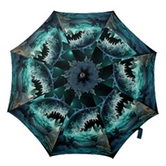 Sculpture Dinosaur Shark Frozen Winter Fantasy Hook Handle Umbrellas (medium) by Ravend