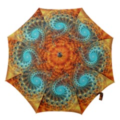 Fractal Math Abstract Mysterious Mystery Vortex Hook Handle Umbrellas (small) by Ravend