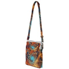 Fractal Math Abstract Mysterious Mystery Vortex Multi Function Travel Bag by Ravend