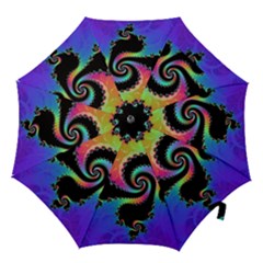 Fractal Spiral Vortex Swirl Whirlpool Math Hook Handle Umbrellas (small) by Ravend