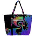 Fractal Spiral Vortex Swirl Whirlpool Math Zip Up Canvas Bag View3