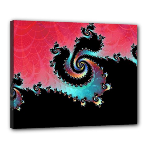 Fractals Abstract Art Digital Art Abstract Art Canvas 20  X 16  (stretched) by Ravend