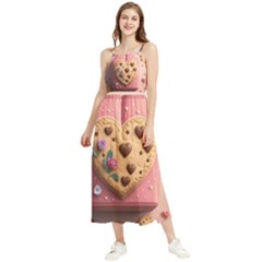 Cookies Valentine Heart Holiday Gift Love Boho Sleeveless Summer Dress by danenraven