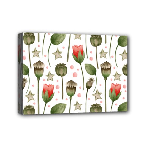 Poppies Red Poppies Red Flowers Mini Canvas 7  X 5  (stretched) by Ravend