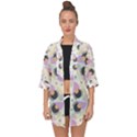 Pattern Pastel Drawing Art Open Front Chiffon Kimono View1