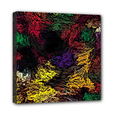 Abstract Painting Colorful Mini Canvas 8  X 8  (stretched) by Ravend
