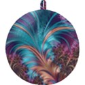 Feather Fractal Artistic Design Conceptual Round Trivet View2