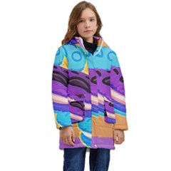 Cookies Chocolate Cookies Sweets Snacks Baked Goods Food Kid s Hooded Longline Puffer Jacket by Ravend