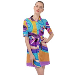 Cookies Chocolate Cookies Sweets Snacks Baked Goods Food Belted Shirt Dress by Ravend