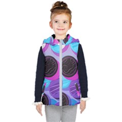 Cookies Chocolate Cookies Sweets Snacks Baked Goods Kids  Hooded Puffer Vest by Ravend