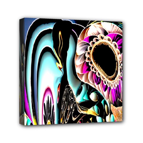 Garden Flower Nature Digital Art Abstract Mini Canvas 6  X 6  (stretched) by Ravend
